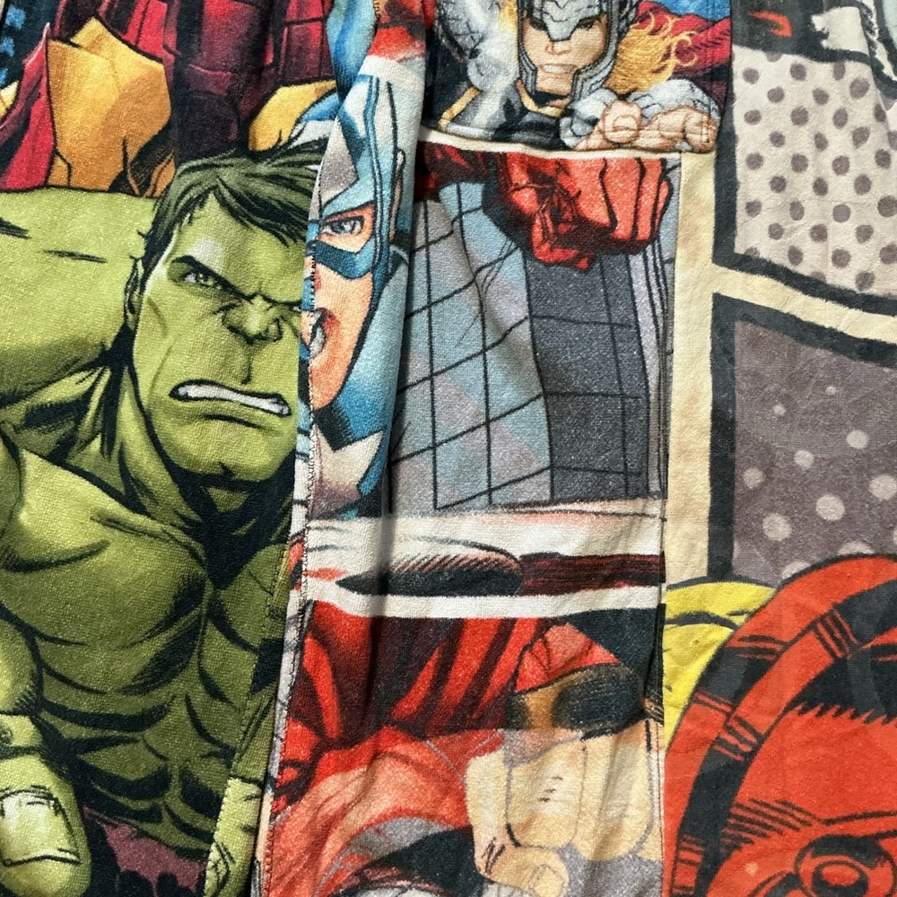 Marvel Avengers Ironman Hulk Captain Thor Reworked 1 Of 1 Wide Leg Towel Pants - Picture 7 of 7